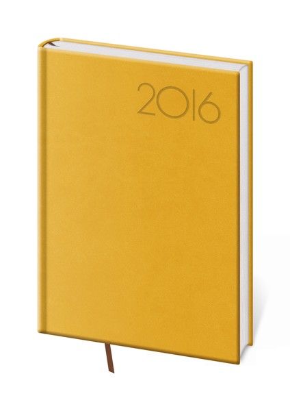 Diář denní A5 Print žlutý