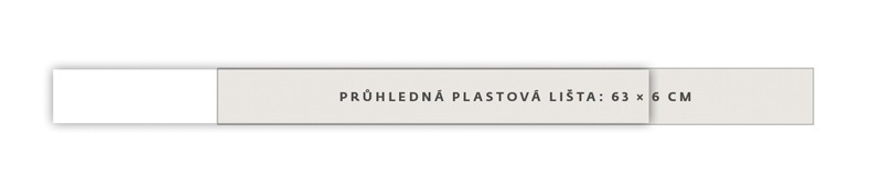 Průhledná plastová lišta kalendář